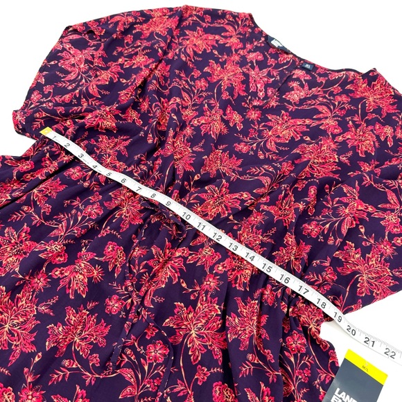 NWT LANDS’ END Floral Kaftan Cover-up Mini Dress - Picture 8 of 14